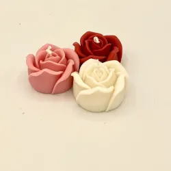 Vela en forma de rosa
