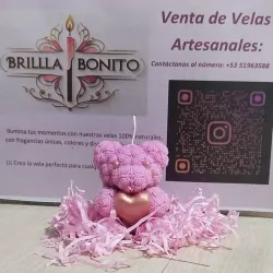 Vela en forma de osito