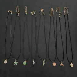 Colgantes temática marina con cierre dorado