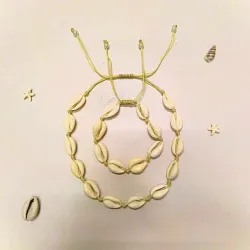 Conjunto de Collar y Pulsera de Caracolas