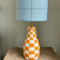 Lámpara Cuadros Naranja 