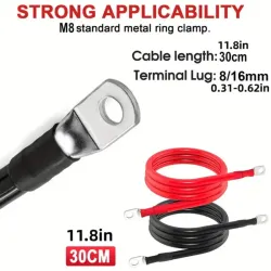 Pareja CABLE BATERÍA 5AWG 30cm