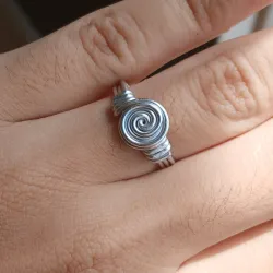 Anillo de espiral enrollada (2 o 3 líneas)