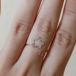 Anillo de estrellita de acero inoxidable 