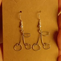 Aretes de cereza (de alambre de acero inoxidable)