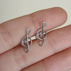 aretes de clave de sol (pequeños)