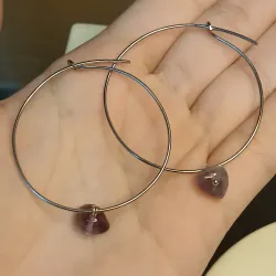 Argollas de piedra semipreciosa (Grandes)