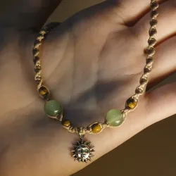 Collar de Sol de hilo en espiral