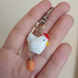 Llavero de gallina