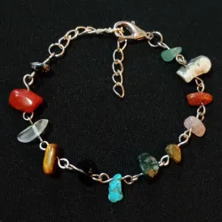 Pulsera de múltiples cuarzos de acero inoxidable 