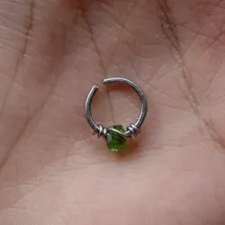 Septum de acero inoxidable con piedra