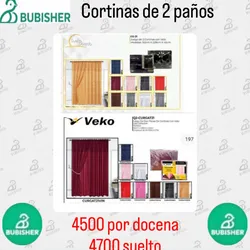 Cortinas de 2 paños