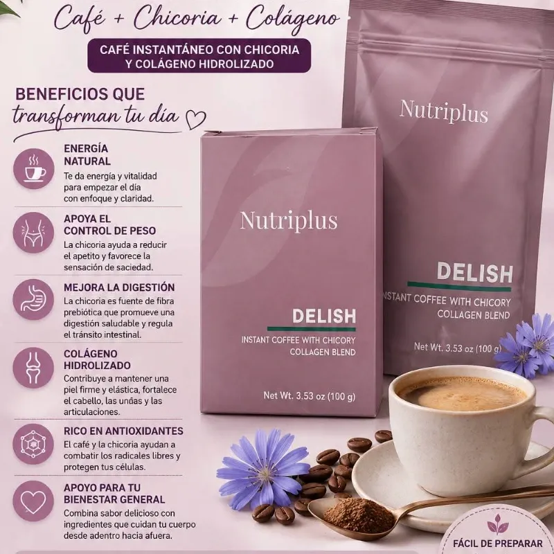 Café Instantáneo con Achicoria y Colágeno