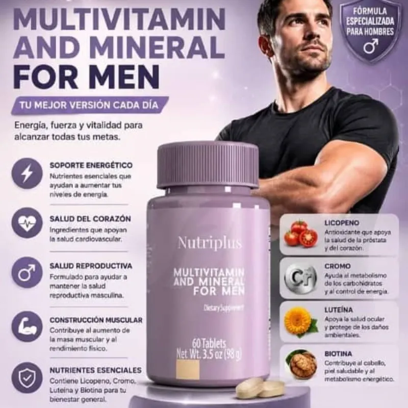 Multivitaminas y Minerales para Hombres