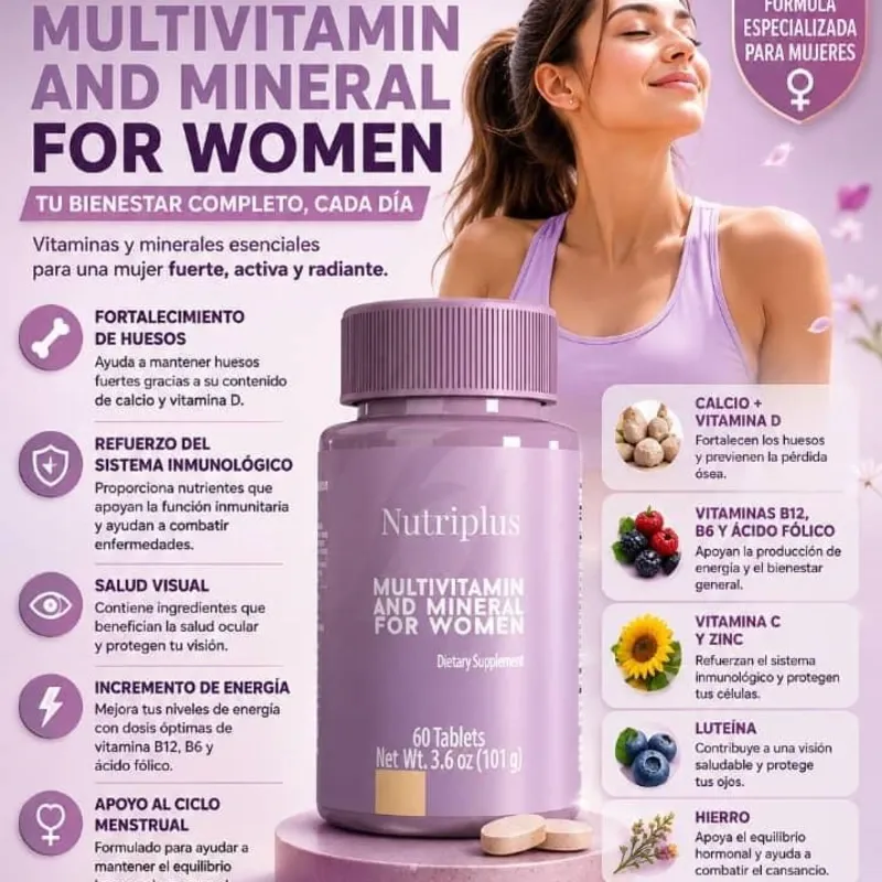 Multivitaminas y minerales para Mujeres