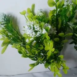 Espigas de flores blancas