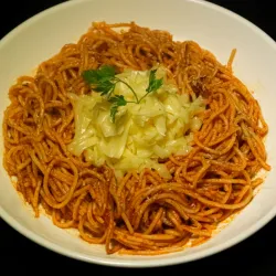 Espaguetis con Queso Gouda 