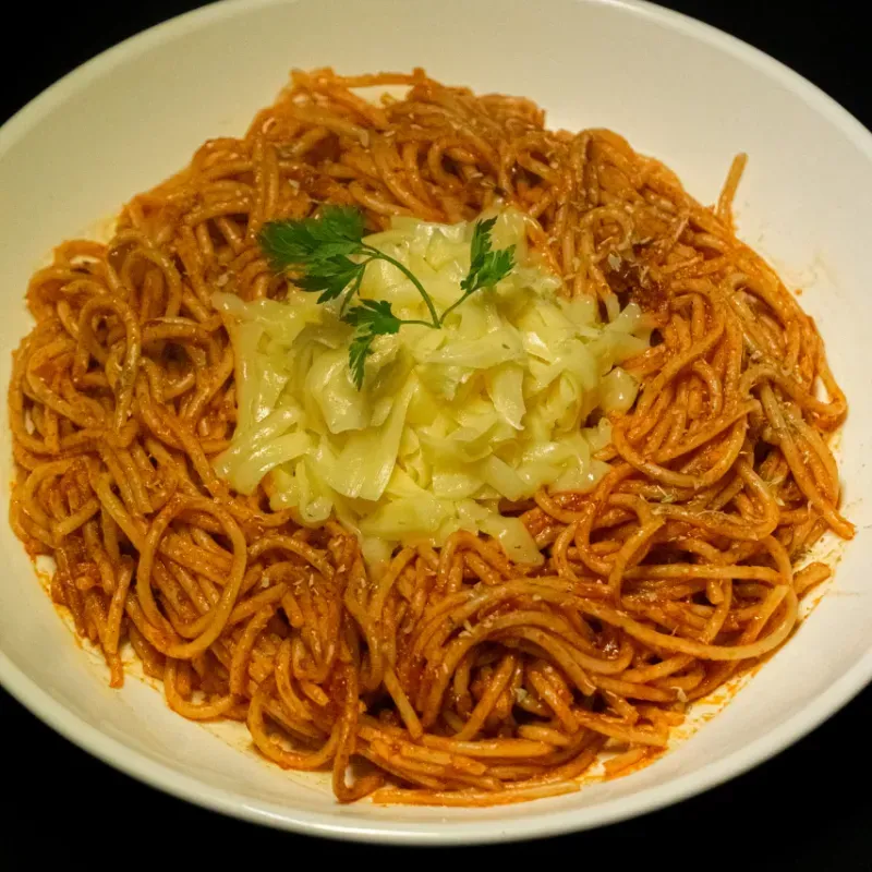 Espaguetis con Queso Gouda 
