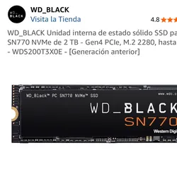 SSD M.2 Gen4 Western Digital Black 2TB