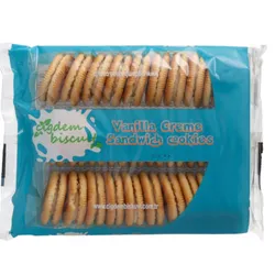 Cigdem Vanilla Creme Biscuit Sandwich Cookies. 