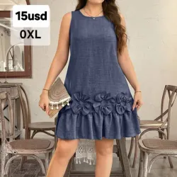 Vestido flores Azul