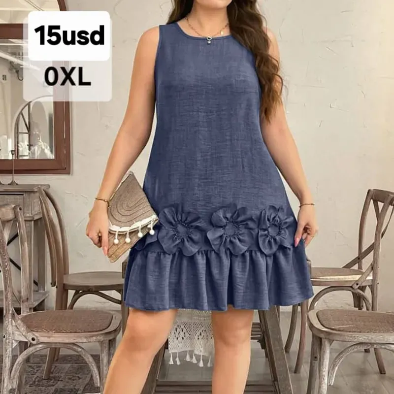Vestido flores Azul