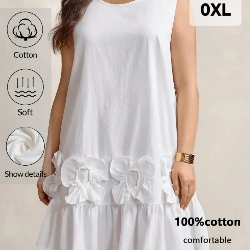 Vestido flores Blanca 