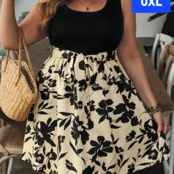 Vestido Flores Cremita