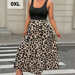 Vestido leopardo largo 