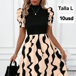 Vestido negro manga mariposa 