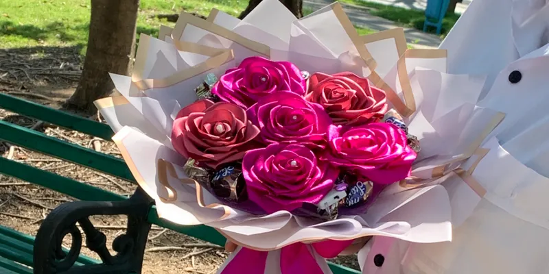 6 Rosas con Luces led