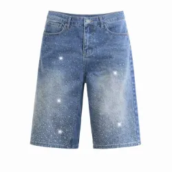 Azul claro mezclilla con perlas