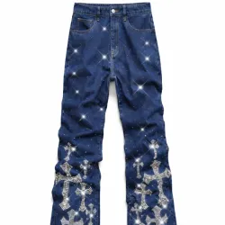 Azul cruces de perlas