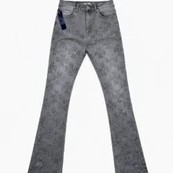 Gris claro mezclilla con perlas