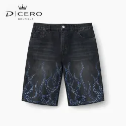 Negro con fuegos azul de perlas