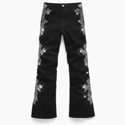 Negro cruces con perlas