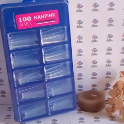 Cajas de 100 uñas transparentes 