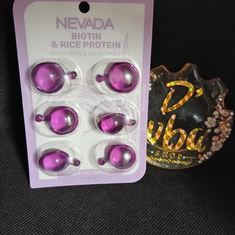 Capsula capilar de biotina y proteina de arroz