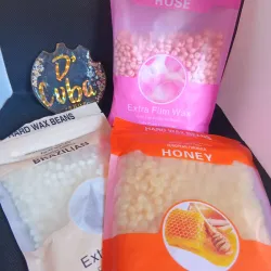 Paquetes de cera granulada para depilación