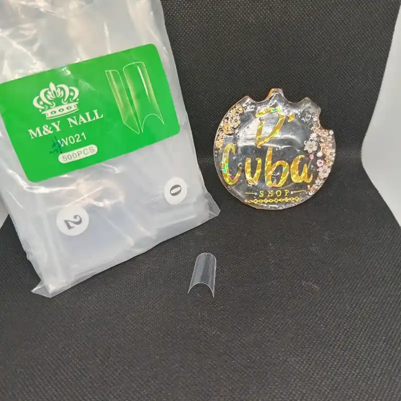 Paquetes de uñas transparentes cortas