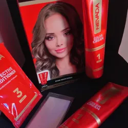 Tinte rubio medio cenizo 7.1