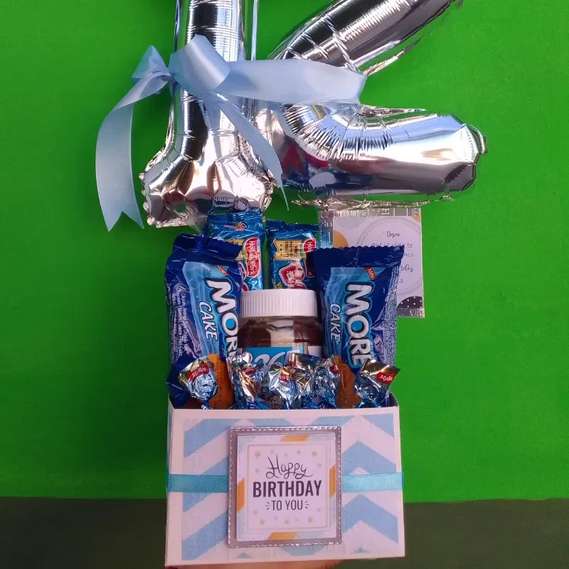 Globos de números y confituras 
