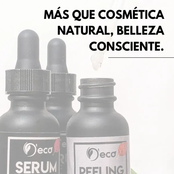 D’eco, más que cosmética natural, es belleza consciente. 

Eleva tu piel y tu espíritu con ingredientes excepcionales cuidadosamente seleccionados.

Experimenta una transformación real con fórmulas expertas, creadas para brindarte resultados visibles y duraderos sin comprometer tu salud ni el planeta. 

En D’eco la calidad es la esencia. Descubre el lujo de usar nuestros productos hechos con amor, naturalmente.