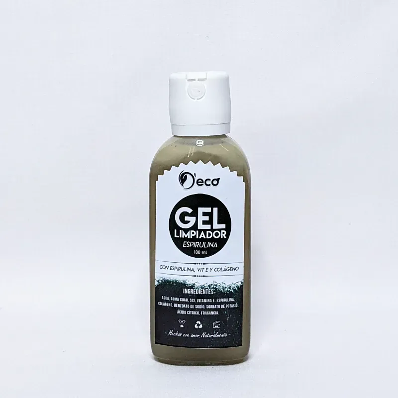 Gel limpiador facial de espirulina