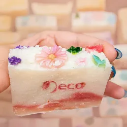 Jabón artesanal de rosas de Damasco de 85g