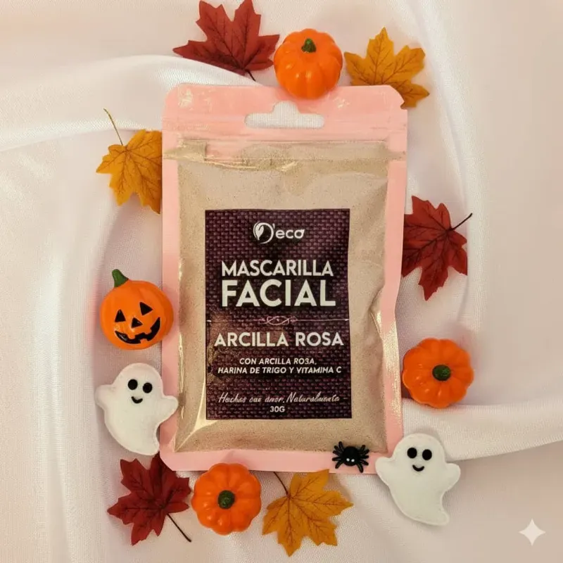 Mascarilla facial de arcilla rosa