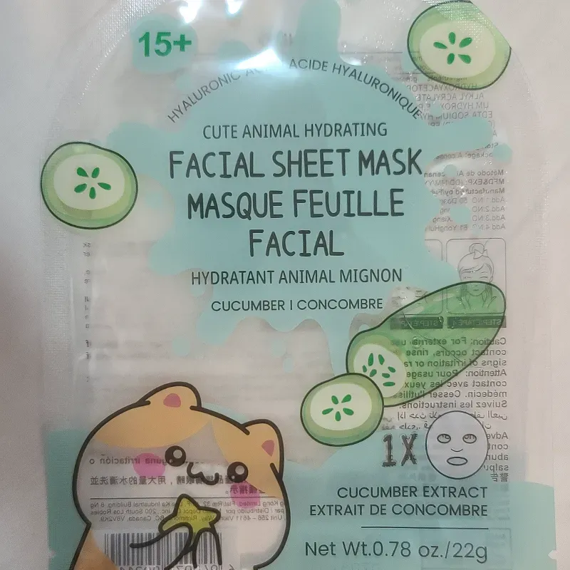 Mascarilla facial de pepino y acido hialuronico 