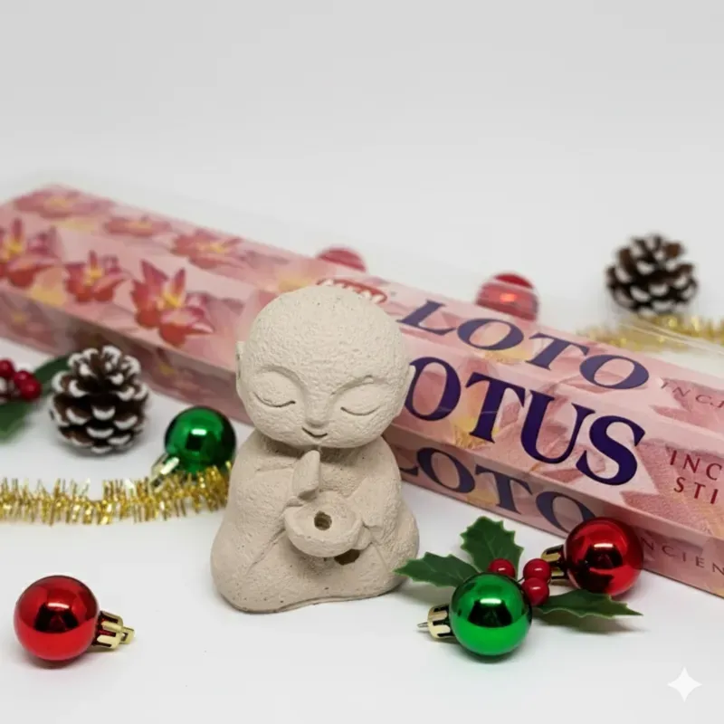 Portainciensos "Buda" + estuche de inciensos de 20 unidades