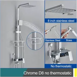 Ducha termostática (plateada)