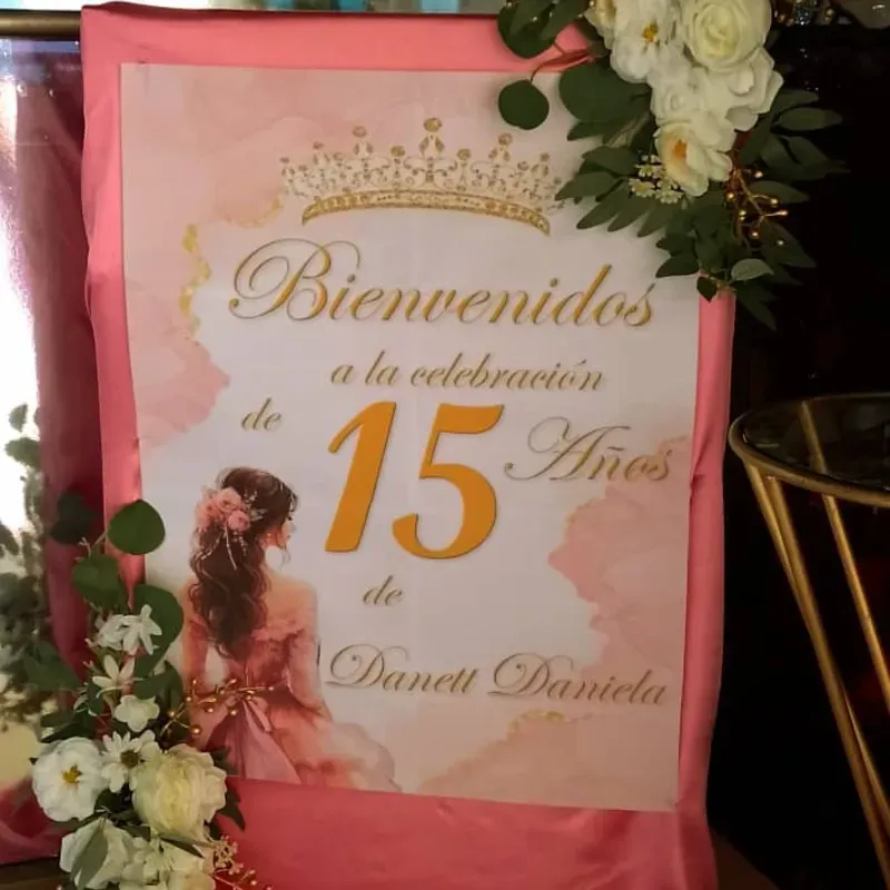 Cartel de bienvenida personalizado 